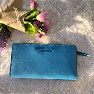 Kate Spade Cameron Slim Bi-fold Wallet ocean side